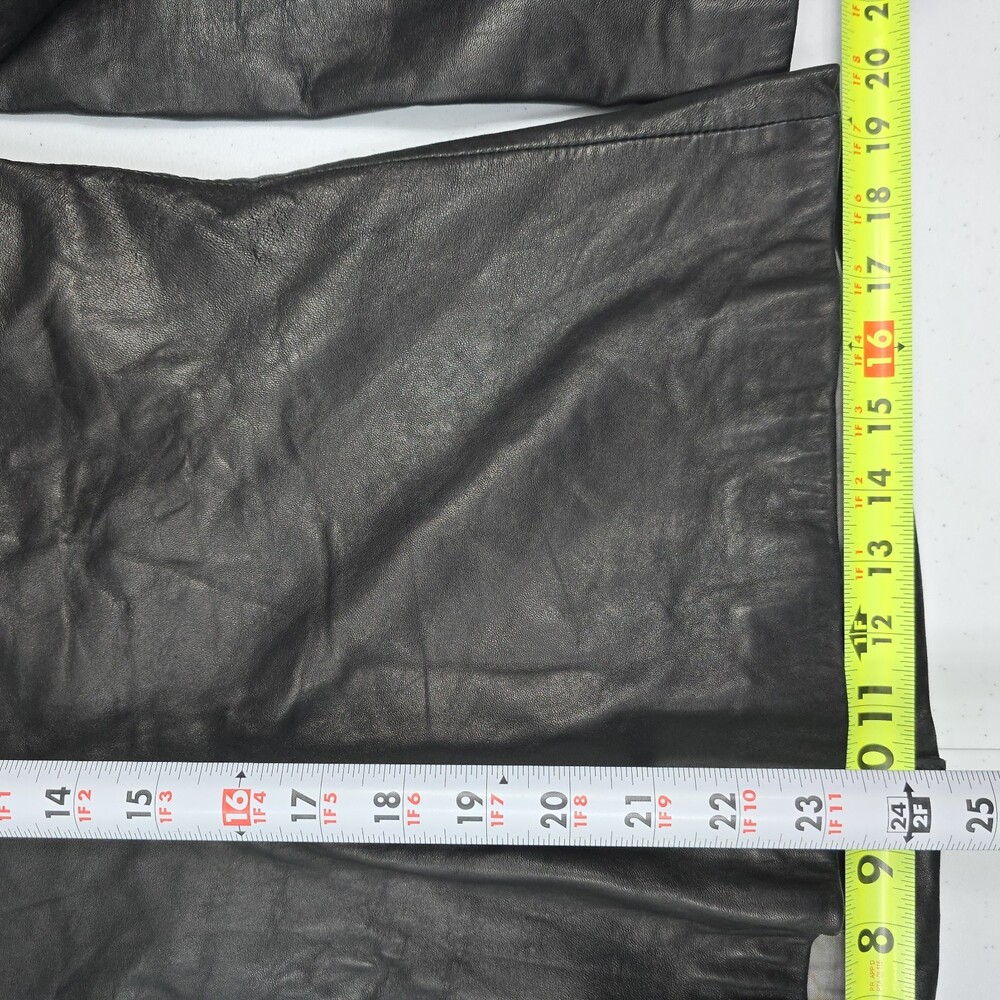 Worn Vintage 90s Beyond Sport California Lamb Leather Jacket Women L Button Up - Picture 12 of 16